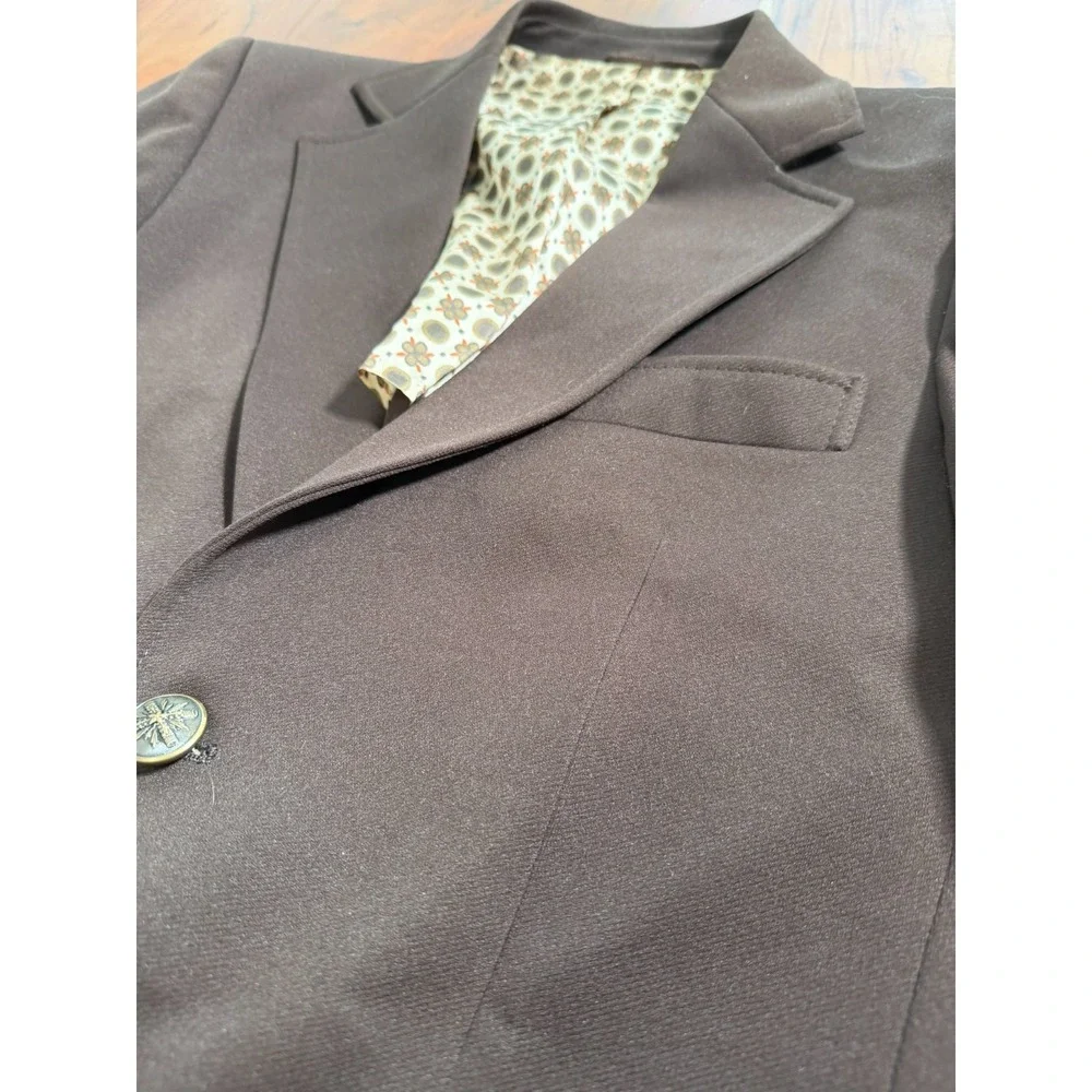 JCPenney The Men's Shop Brown Blazer Sport Coat Vintage Style Mens ~40R